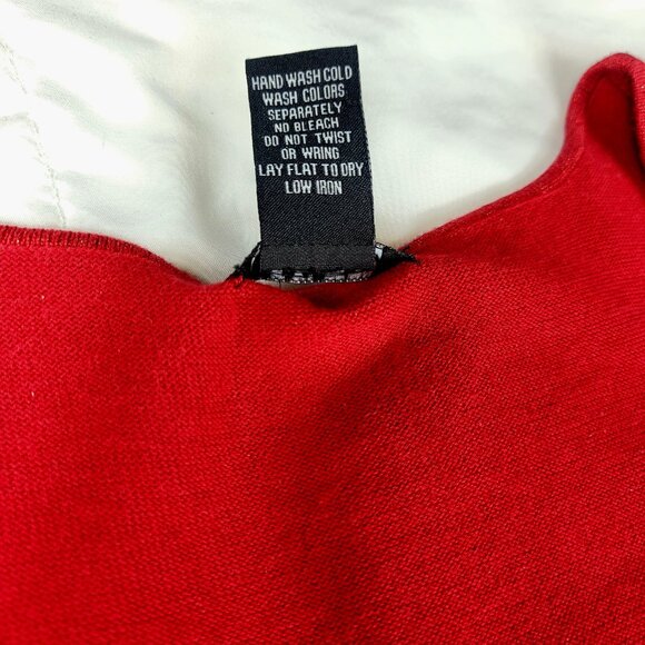 Bob Mackie Metallic Knit Sleeveless Top Tank Special Occasion Red XL - Picture 7 of 7